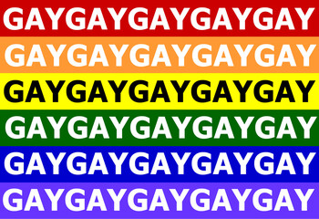 Diversity gay pride flag with the word gay on it