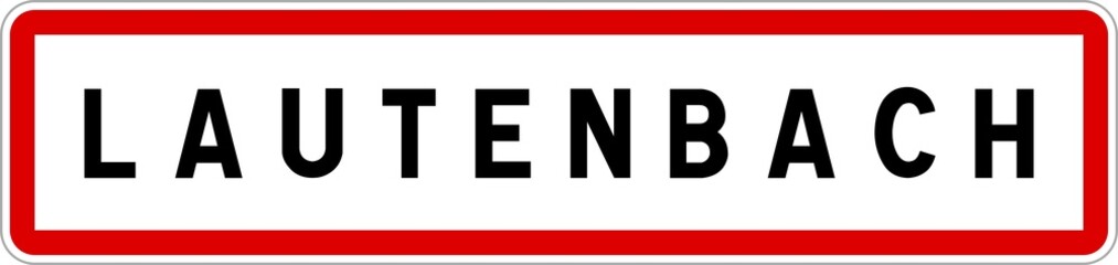 Panneau entrée ville agglomération Lautenbach / Town entrance sign Lautenbach