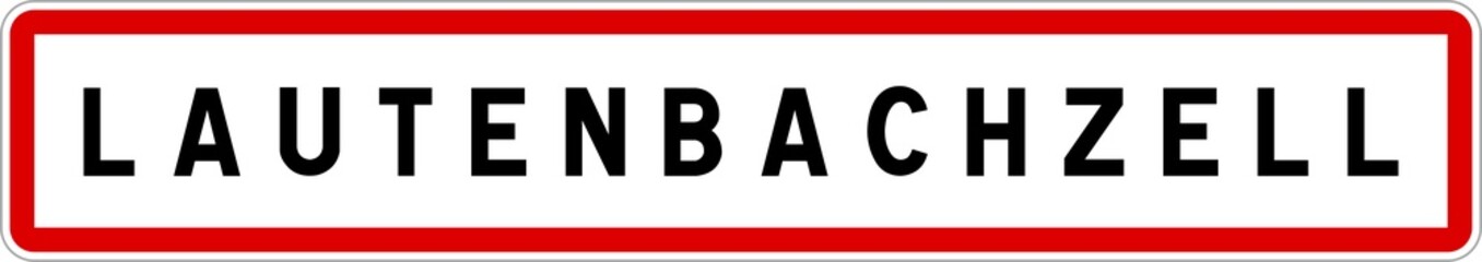 Panneau entrée ville agglomération Lautenbachzell / Town entrance sign Lautenbachzell