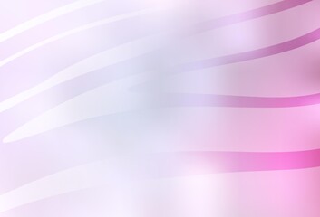 Light Pink vector pattern with bent lines.