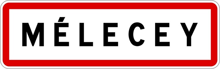 Panneau entrée ville agglomération Mélecey / Town entrance sign Mélecey
