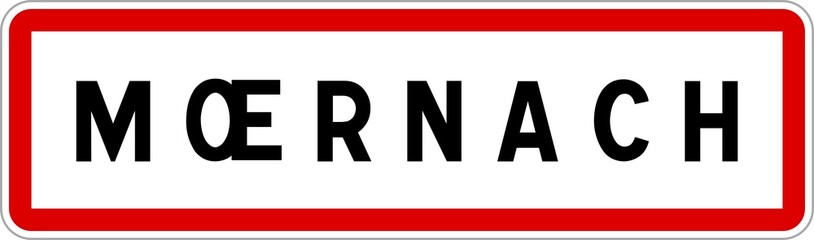 Panneau entrée ville agglomération Mœrnach / Town entrance sign Mœrnach
