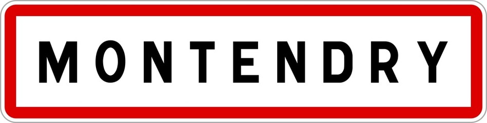 Panneau entrée ville agglomération Montendry / Town entrance sign Montendry