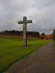 The cross at Skogskyrkogården cemetery, Stockholm Sweden