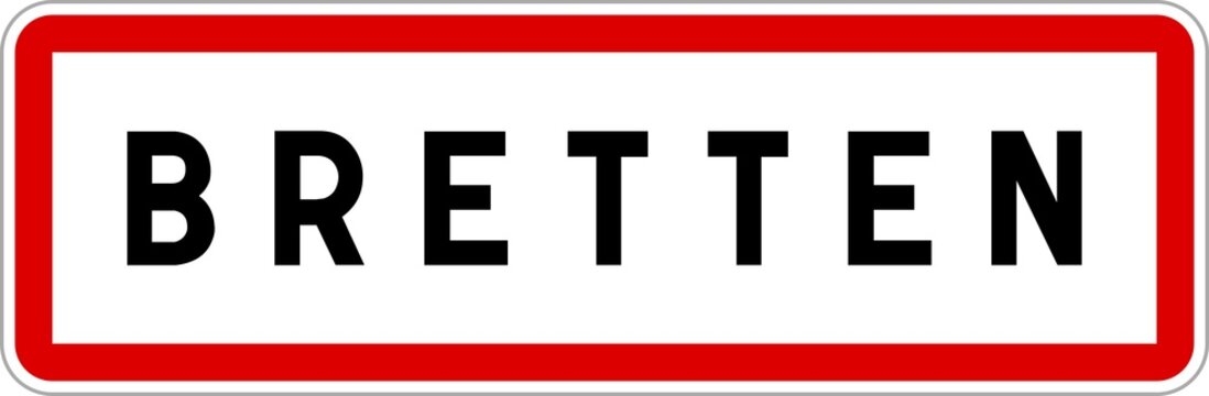 Panneau entr&eacute;e ville agglom&eacute;ration Bretten / Town entrance sign Bretten