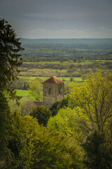 Obraz premium View of Church, from Malvern Hills