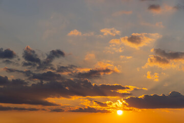 Beautiful sky with cloud before sunset