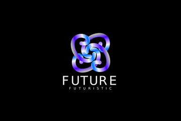 abstract luxury gradient logo design