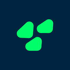 abstract tech letter c logo design