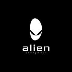 alien head simple logo design