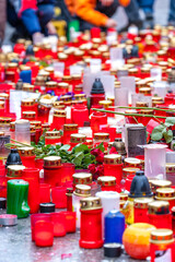 Remembering after the death of the former president Vaclav Havel in December 2011, Prague, Czech Republic