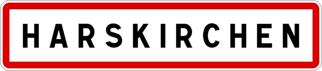 Panneau entrée ville agglomération Harskirchen / Town entrance sign Harskirchen
