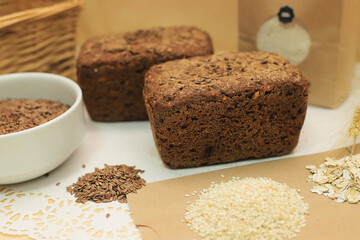 fresh bread and seeds