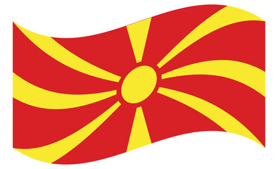 Macedonia Flag vector illustration. National Flag of Macedonia.