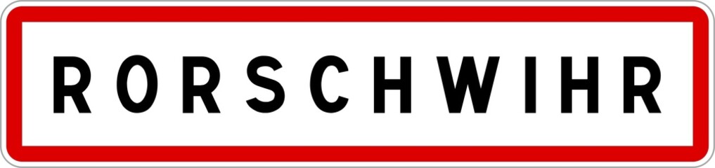Panneau entrée ville agglomération Rorschwihr / Town entrance sign Rorschwihr