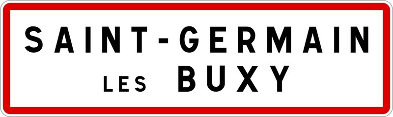 Panneau entrée ville agglomération Saint-Germain-lès-Buxy / Town entrance sign Saint-Germain-lès-Buxy