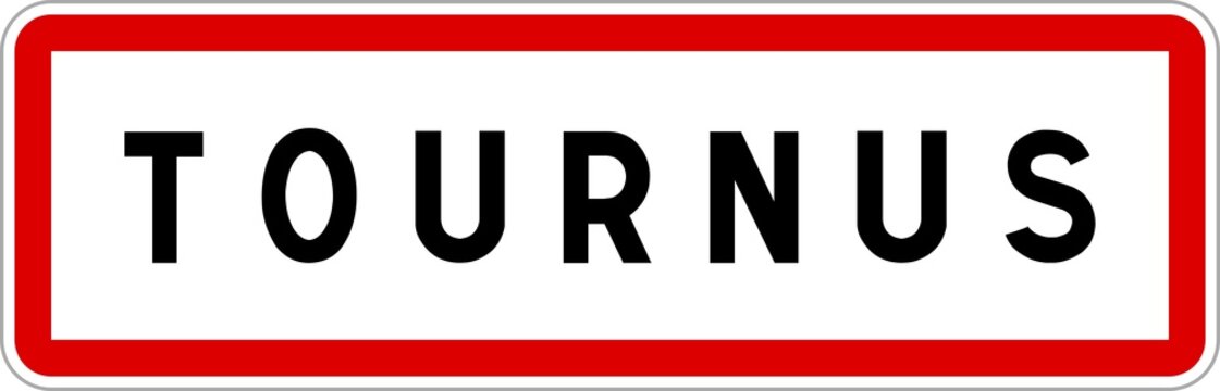 Panneau entrée ville agglomération Tournus / Town entrance sign Tournus