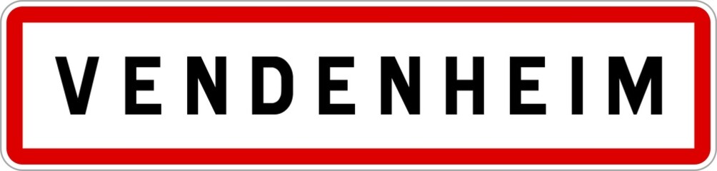 Panneau entrée ville agglomération Vendenheim / Town entrance sign Vendenheim