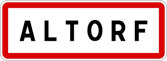 Panneau entrée ville agglomération Altorf / Town entrance sign Altorf