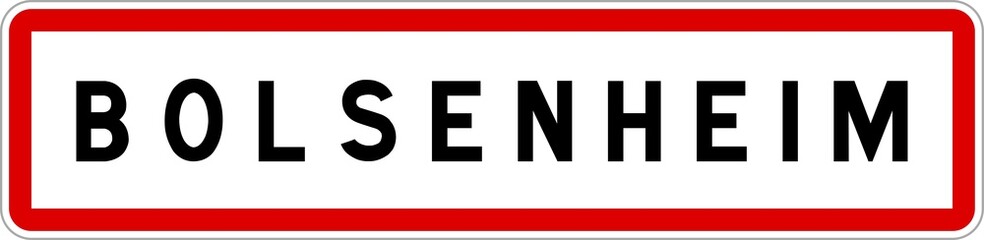 Panneau entrée ville agglomération Bolsenheim / Town entrance sign Bolsenheim
