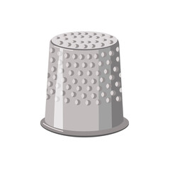 A sewing thimble isolated on a white background.Vector illustration. - obrazy, fototapety, plakaty