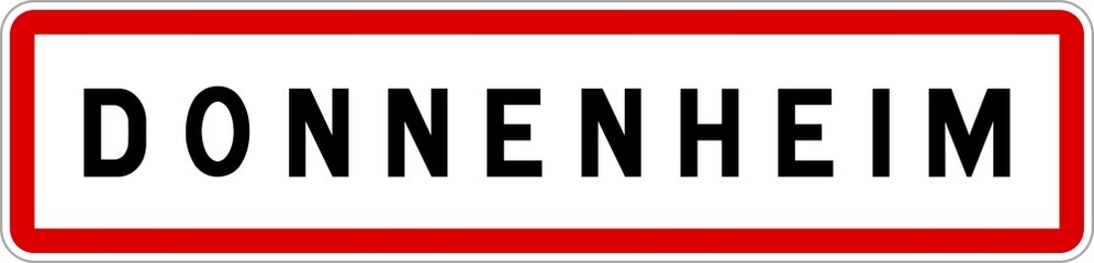 Panneau entrée ville agglomération Donnenheim / Town entrance sign Donnenheim