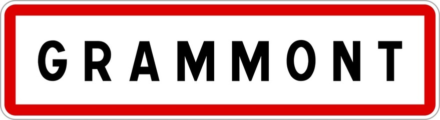 Panneau entrée ville agglomération Grammont / Town entrance sign Grammont