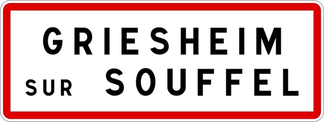 Panneau entrée ville agglomération Griesheim-sur-Souffel / Town entrance sign Griesheim-sur-Souffel