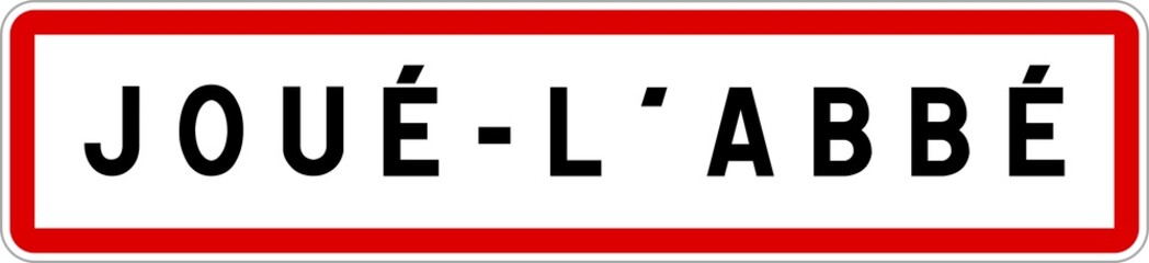 Panneau entrée ville agglomération Joué-l'Abbé / Town entrance sign Joué-l'Abbé