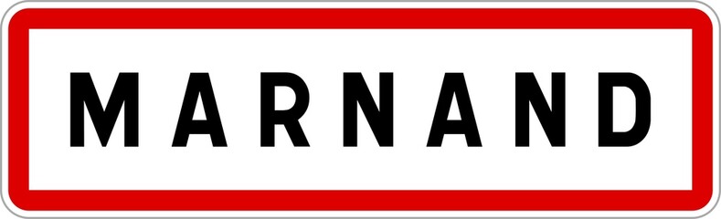 Panneau entrée ville agglomération Marnand / Town entrance sign Marnand