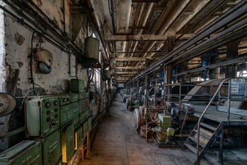 Naklejka na ściany i meble abandoned factory in the factory