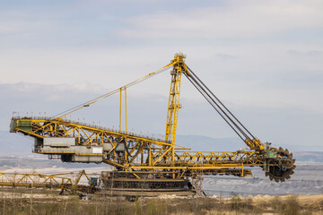 Coal mining machine near Most, Northern Bohemia, Czech Republic