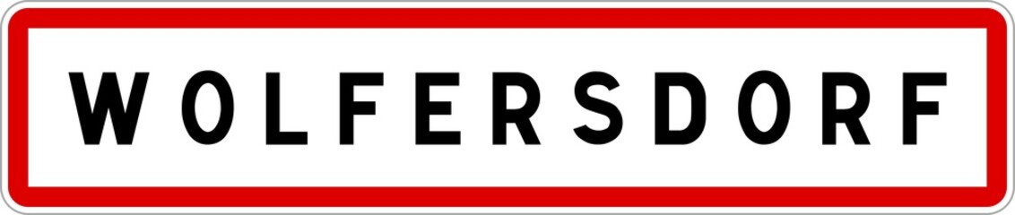 Panneau entrée ville agglomération Wolfersdorf / Town entrance sign Wolfersdorf