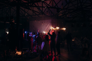 nightclub, party, dancing people at the disco