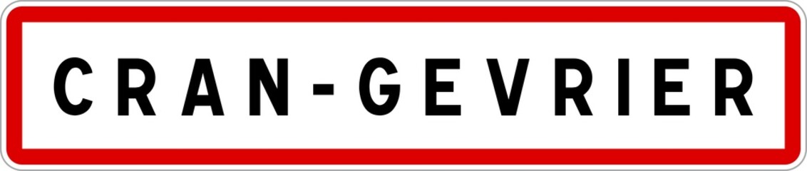 Panneau entrée ville agglomération Cran-Gevrier / Town entrance sign Cran-Gevrier
