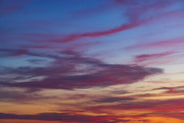 Beautiful sky with cloud before sunset