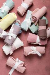 Different colors linen napkins