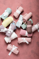 Different colors linen napkins