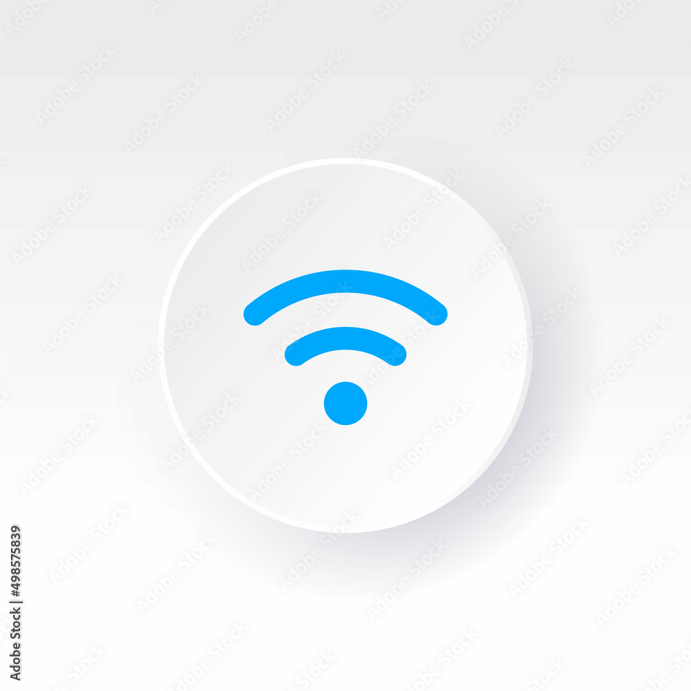 Poster wifi icon soft ui with shadow. vector wi-fi signal black. wireless icon. wifi internet sign isolated