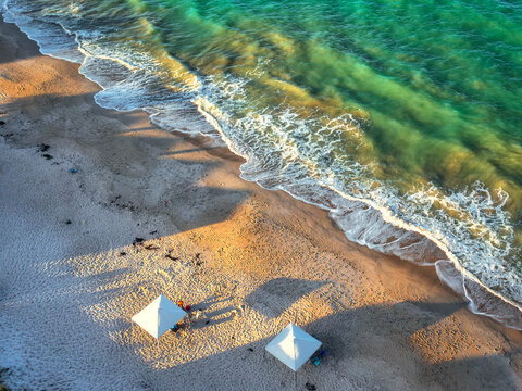 High angle shot of Vero beach in Florida