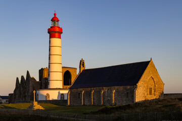 Saint-Mathieu Lighthouse, Pointe Saint-Mathieu in Plougonvelin, Finistere, France