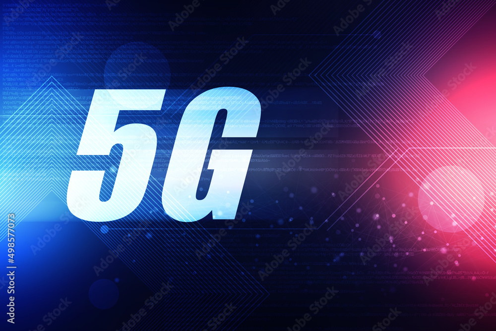 Aufkleber 2d rendering 5g network 5g connection