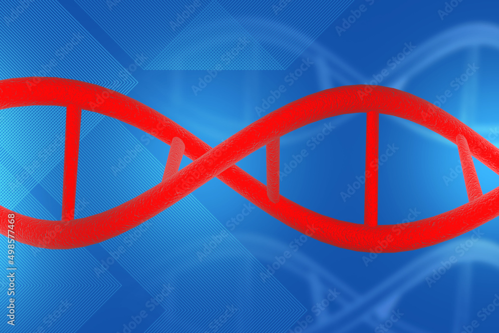 Poster 3d render of dna structure, abstract background