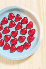Heart shaped jelly candies