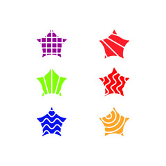 Collection of illustration star icon.