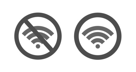 Wifi icon, wireless internet sign. vector illustration