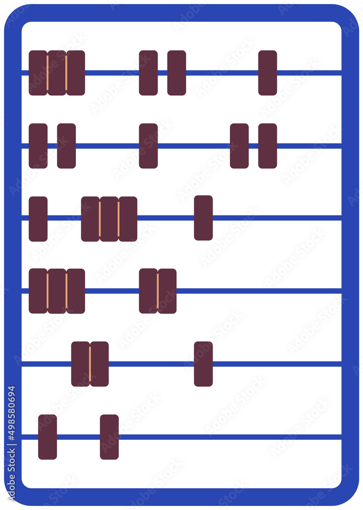 Poster old tool for calculations. account with wooden abacus, counter. accounting concept. mechanical devic