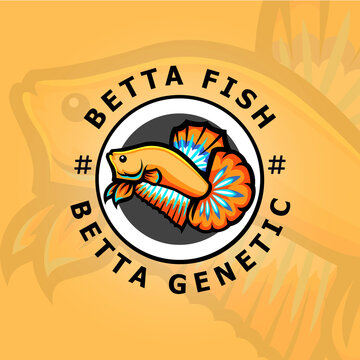Betta fish cupang mascot logo