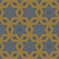 Traditional mystic background design. Arabesque ethnic texture. Geometric stripe ornament cover photo. Turkish fashion for floor tiles and carpet. Repeated pattern design for Moroccan textile print