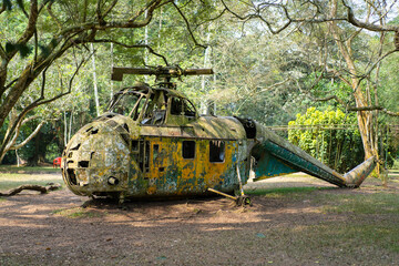 Helicopter in Aburi Gardens Ghana